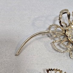 VTG AB Rhinestone Sarah Coventry ‘Allusion’ 1968 Brooch Pin & Earrings Set