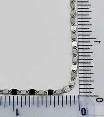 DaneCraft Tarnish Free 925 Sterling Silver Flat Round Link Necklace 18”