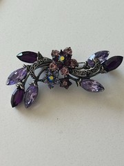 Crystal Floral Spray Lavender, Purple Petals And Assorted Small Colorful Flowers