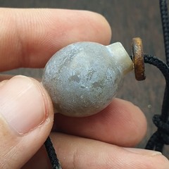 Antique Style Unique carved Gray agate melon shape beads Patina Beads Lot