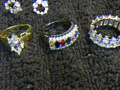 lot Of 925 Silver And Gold Tone Necklace/bracelets/earrings/Rings