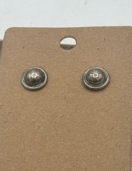 Vintage Sterling Stud Post Round Earrings About 6mm Backs 925 Also