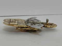 Rosemary Nelson Angel Pin Brooch 1995 Gold Silver Tone with Jewels 2.5″