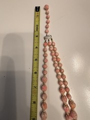 Vtg Japan Multi-Strand Necklace Clip Earrings Set Beaded Gold Toned Both Stamped