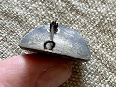 Antique Oval 1.75″ Floral Brooch Pin Back Initial “H”GERMAN SILVER (Alloy)