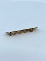 Vintage Revlon Pin Brooch Rectangle Black and Red Enamel Gold Tone