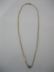 RARE Vintage Avon 1/20 14K Gold Filled Chain 925 Silver Kiss Necklace