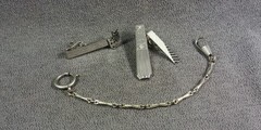 4 Tie Bar Clip Watch Chain Fob Marvel Sterling Silver Swank Comedy Tragedy Masks
