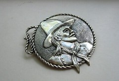 Hartmans Durango Sterling Silver Confederate General Soldier Cowboy Pin Badge