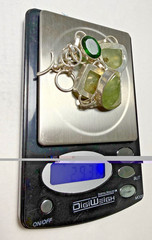 925 Sterling Silver Prehnite Gemstone Link Bracelet Adjustable 7 1/2 in – 9 inch