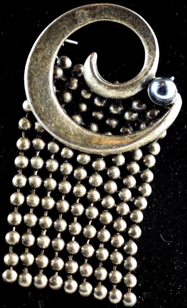 Vintage Marked Lady LR Remington Silver(?) Brooch Pin Fabulous! N18