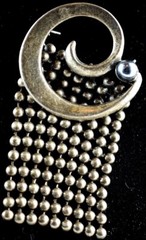 Vintage Marked Lady LR Remington Silver(?) Brooch Pin Fabulous! N18