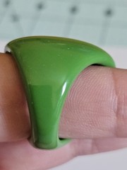 Vintage Retro Style Green Lucite Plastic Some Ring Size 9
