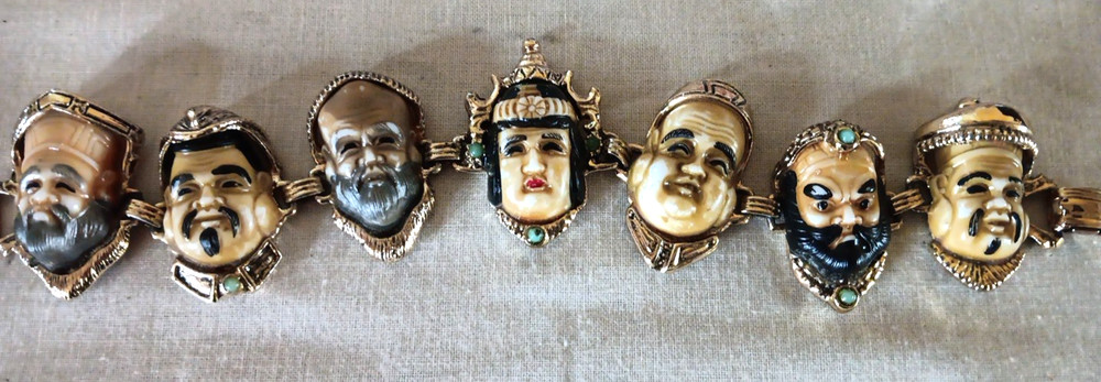 Vintage Selro Selini Seven Gods of Fortune Bracelet