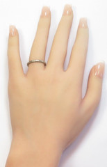 Antique Art Deco 1920’s Wedding Band 14KW Ring Size 7 UK-N1/2 2.41 MM Engraved
