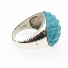 Jay King Desert Rose Sterling Vintage Sleeping Beauty Turquoise Ring Size 11.75