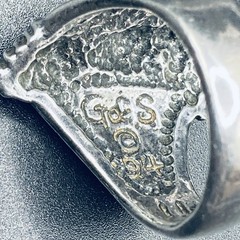 Vintage G&S 925 Sterling Silver Lion Head Statement Ring Size 10 Biker 1994 15g