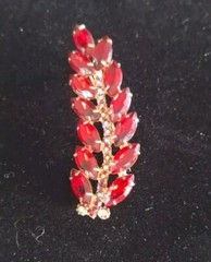 DeLizza & Elster Juliana Brooch Bold Statement Piece 3” Long Big Crystals