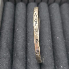 Vintage Mexico Silver Toned Bangle Bracelet – See Pictures