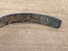 Vintage Nickel Silver – NAVAJO Signed SANFORD Stamped Cuff Adjustable Bracelet