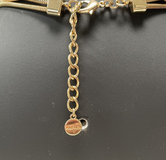 Alfani Gold Tone Snake Multi Strand Chain & Imitation Pearl Three Row Necklace