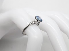 Vintage 1940s $6000 2.30ct Natural Ceylon BLUE Sapphire Diamond Platinum Ring