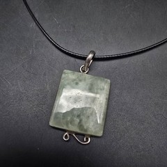 Sterling Silver Prehnite Gemstone Necklace 925