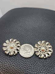 Vintage Art Deco Clip-On Earrings Multicolor Costume Jewelry Fashion MCM S1