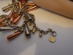 Estate RLM STUDIO Robert Lee Morris Sterling 925 Copper Brass Dangle Necklace