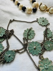Vintage Jewelry Lot Brooch Earrings Necklaces 17 Pcs