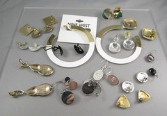 Vintage Modern Varying Styles Multicolor Enamel LOT of 14 Post Earrings 195A