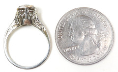 Antique Art Deco 1920’s Diamond Engagement 18KW Ring Size 6 UK-L1/2 EGL USA