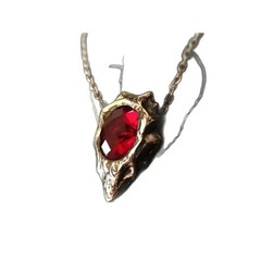 Gothic Devil Weeps Pendant Necklace Dante Red Stone Amulet Hip Hop Jewelry Gift