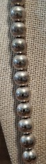 Vintage Southwestern Style Graduated Silver Tone Bead Necklace 22 Inch