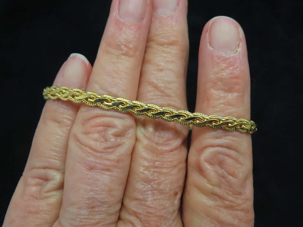 Vintage Gold Plated Byzantine Chain Bracelet BB
