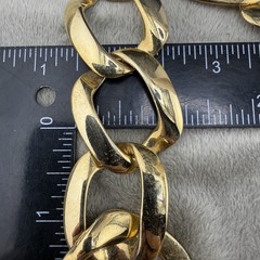 Vintage Chunky Necklace Gold Tone 17” Heavy 80s