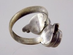 Sterling Silver Double Turquoise Bypass Wrap Ring 925 6.4 Grams Size 6