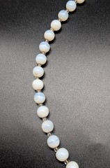Vintage Opalite 10mm Bead Necklace 21″L Beautiful!