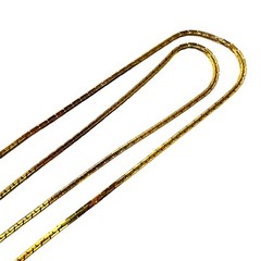 Vintage Gold Tone 59” Box Chain Opera Length Necklace and Monet Tag Bracelet