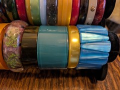 Lot Of 41 Vintage Plastic Bracelets! Lucite, Acrylic, Etc! Wow!