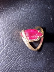 Antique Ruby 24K Ring