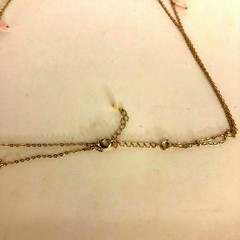 Avon Necklace Pink Long Faceted Teardrop Beaded Dangle 2 Strands