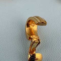Vintage Designer Clip On Earrings Lot Gold Tone Huggie Climber All Signed