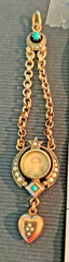 Antique Lavalier Pendant Victorian Gold & Silver Garnet Pearl Turquoise