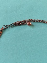 Vintage Unsigned Renoir Necklace Geometric Solid Copper Art Deco Style