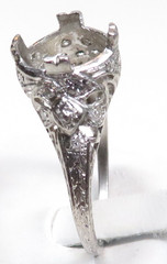 Antique 1920’s Mounting Engagement Platinum Hold 8.5MM-9MM Ring Size 6.25 UK-M