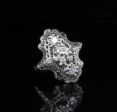 Vintage 0.22ct G Si Diamond Set 14ct White Gold Ring size I1/2 Val $2765