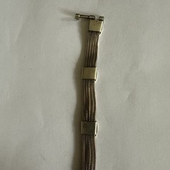 VTG Turkish Niello Sterling Silver Bracelet, Box Clasp 7” long