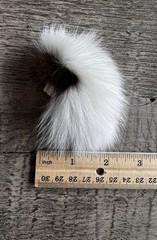Vintage 1980’s Art Deco Style Lady Profile Brooch Fur Mohawk White Face Eyeliner