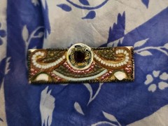 Vintage Adaya semi precious gemstones Mirco Mosiac Art Deco Brooch/Pin